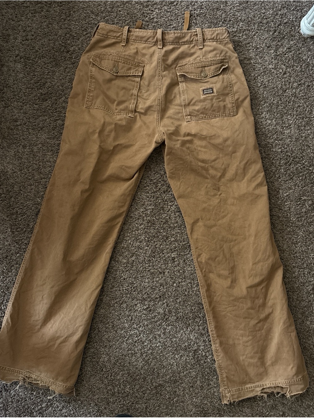 Abercrombie & Fitch Brown Cargo Pants with Back Utility Pockets